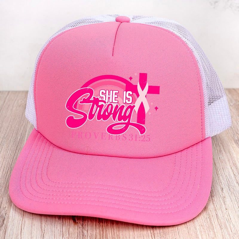 She Is Strong Pink Ribbon Sweatshirt