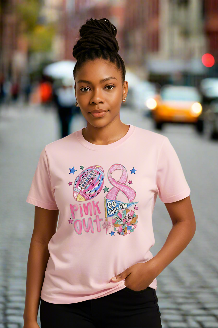 Pink Out Ribbon Doodle – Comfort Colors® Tee