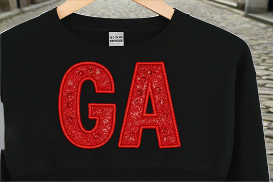 Faux Sequin GA Transfer Sweatshirt