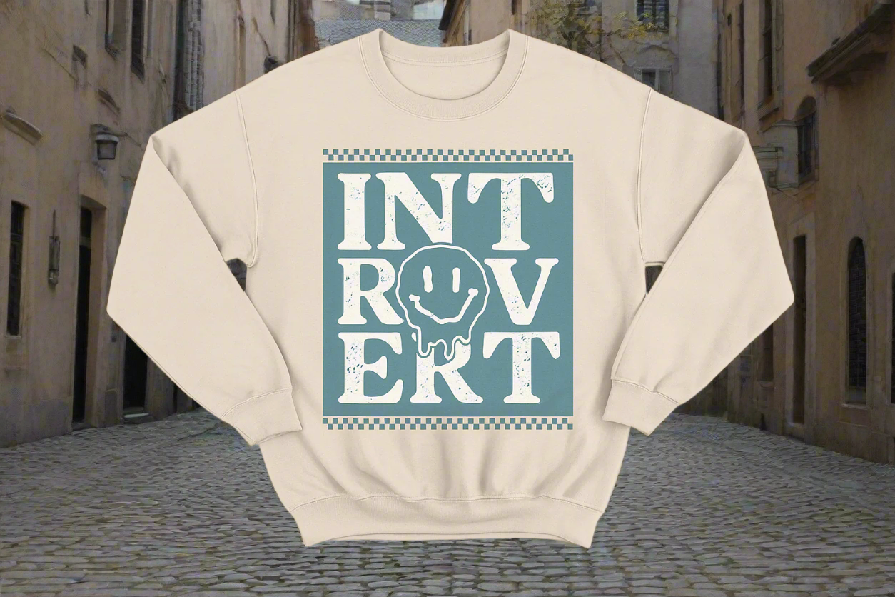 Introvert Checkered Sweatshirt
